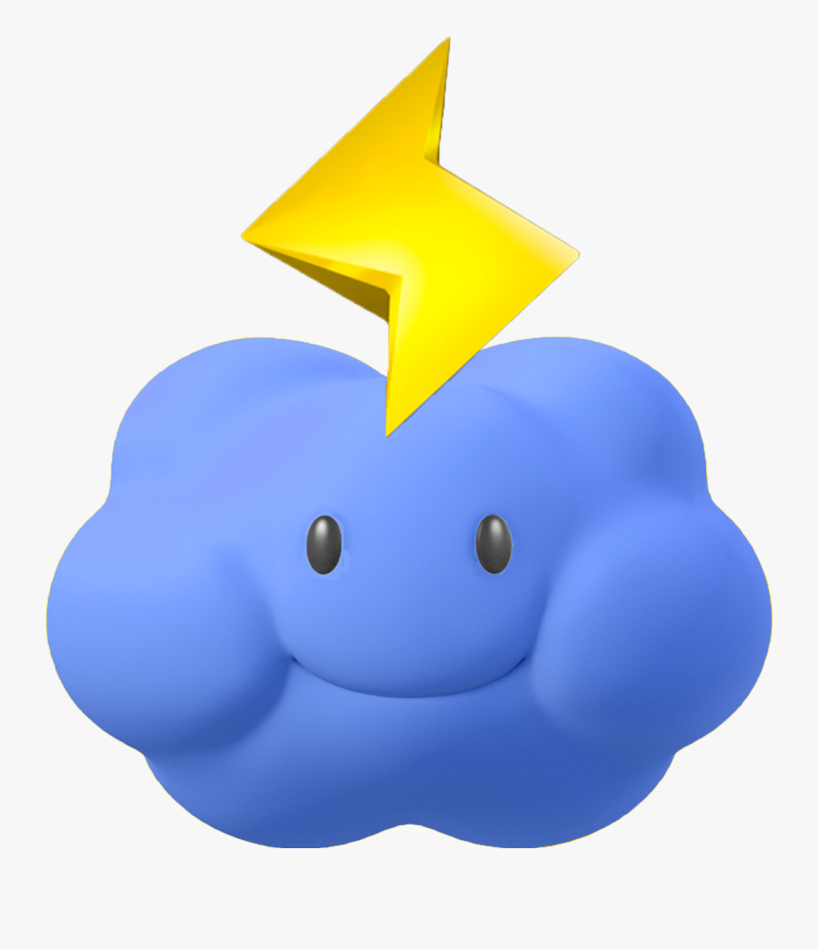 Thunderstorm Thundercloud Transparent & Png Clipart - Mario Kart Wii Items, Transparent Clipart