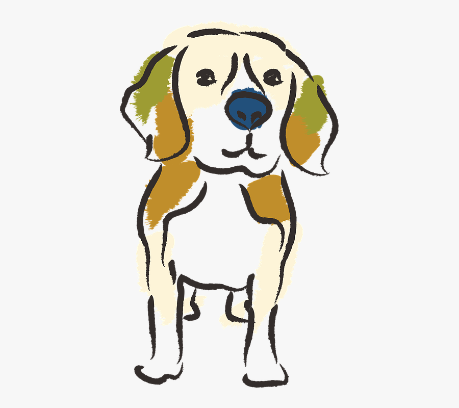 Dog Beagle Brush Japanese Style, Transparent Clipart