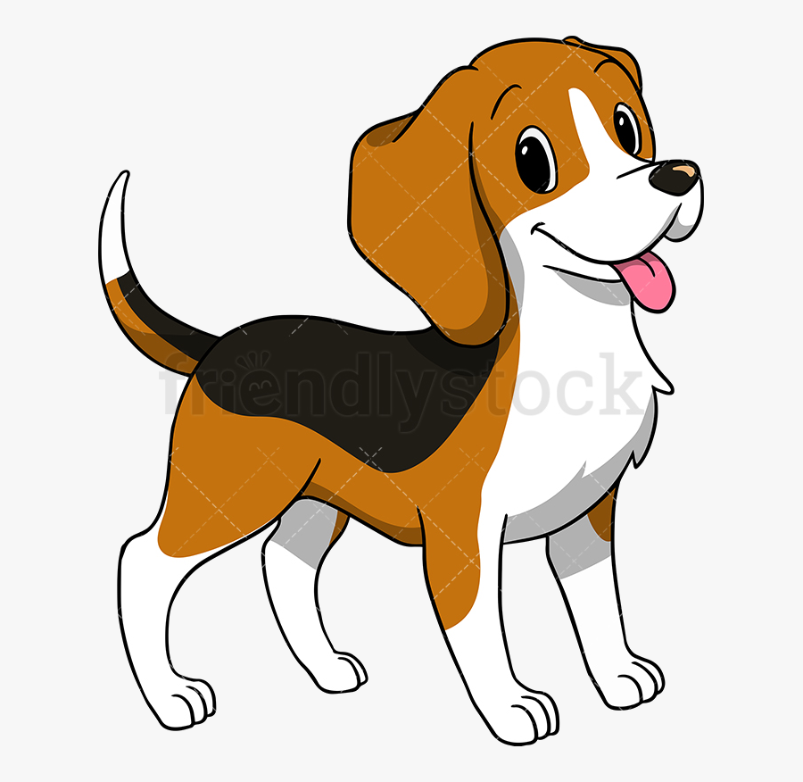 Dog Happy Beagle Wagging Its Tail With Tongue Hanging - Clipart Picture Of Dog, Transparent Clipart