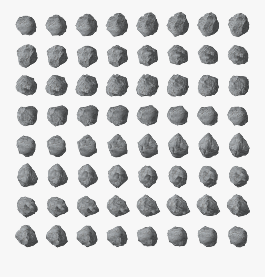 Pixel Asteroid Sprite Sheet, Transparent Clipart