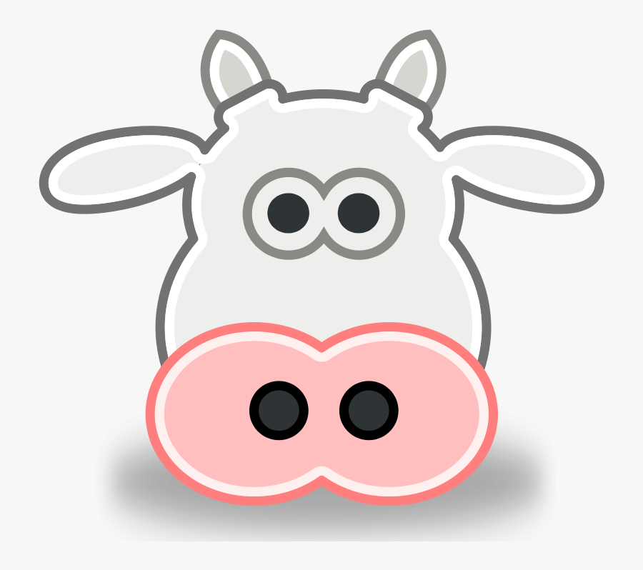 Clip Art Cartoon Cow Face - Cabeza De Vaca Dibujos Animados, Transparent Clipart