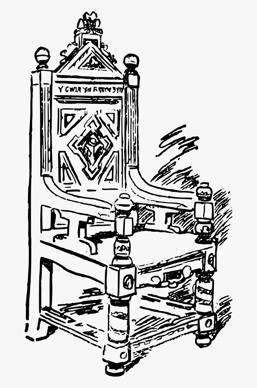 Line Art,coloring Book,drawing - Throne Clip Art, Transparent Clipart