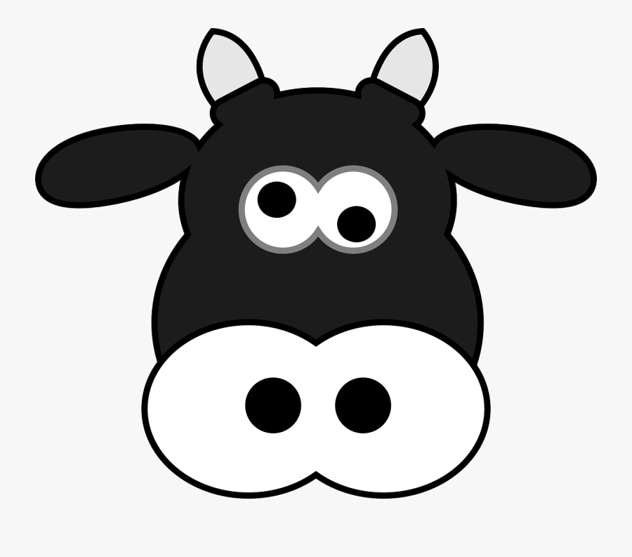 Face Clipart Cow - Funny Cow Face Cartoon, Transparent Clipart