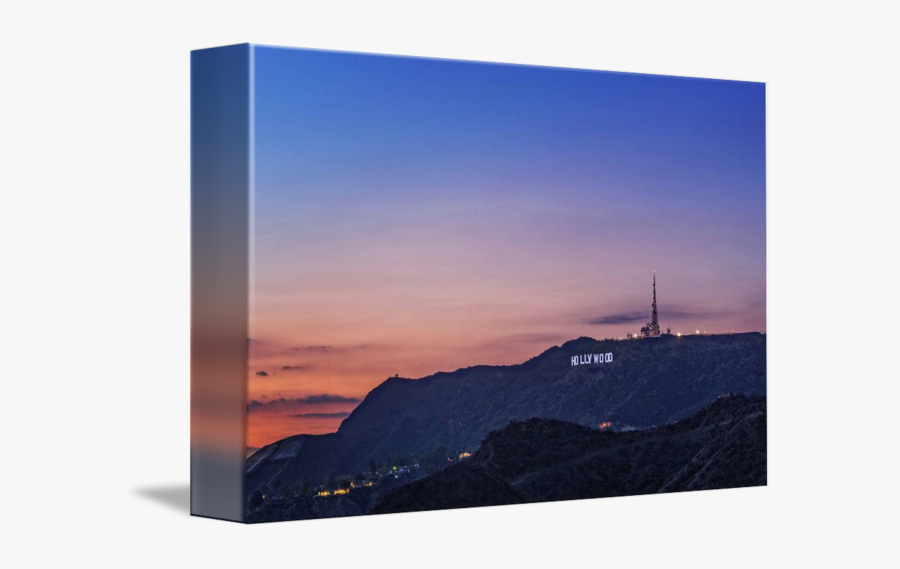 Clip Art Custom Hollywood Sign Photoshop - Sunset, Transparent Clipart