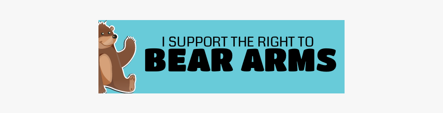 Right To Bear Arms Supporter Bumper Sticker - Graphic Design, Transparent Clipart