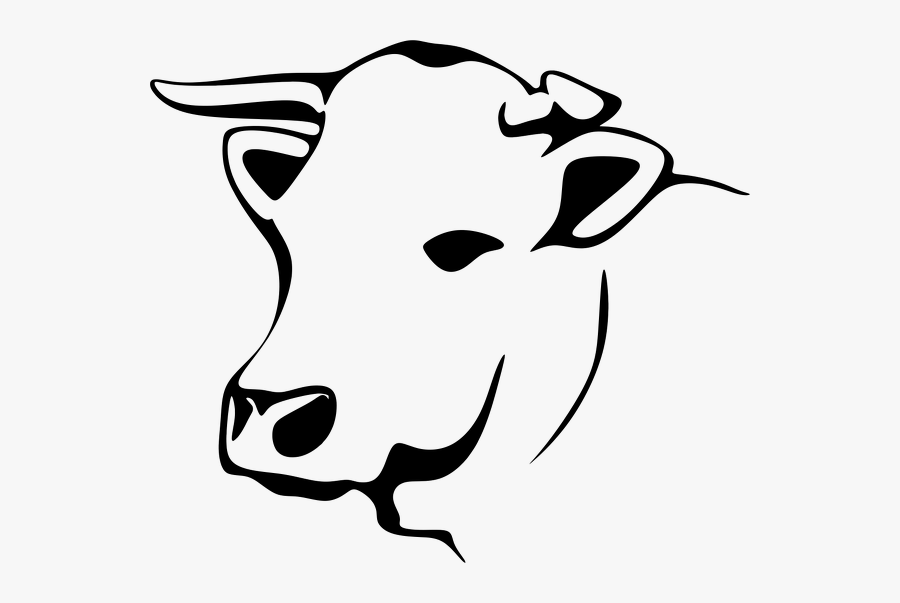 Transparent Cows Clipart - Line Art Cow Png, Transparent Clipart