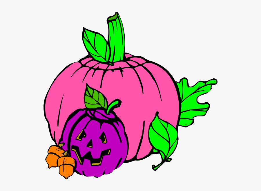 Girly Pumpkin Clip Art At Clker - October Clipart Black And White, Transparent Clipart