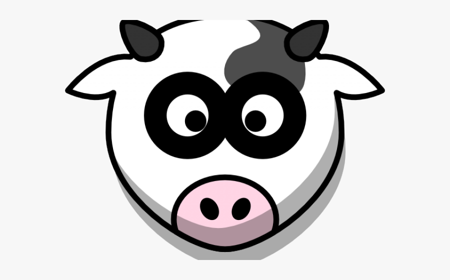 Cartoon Cow Face, Transparent Clipart