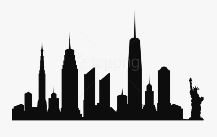Free Png New York City Skyline Silhouette Png Png - Silhouette City Skyline Transparent, Transparent Clipart