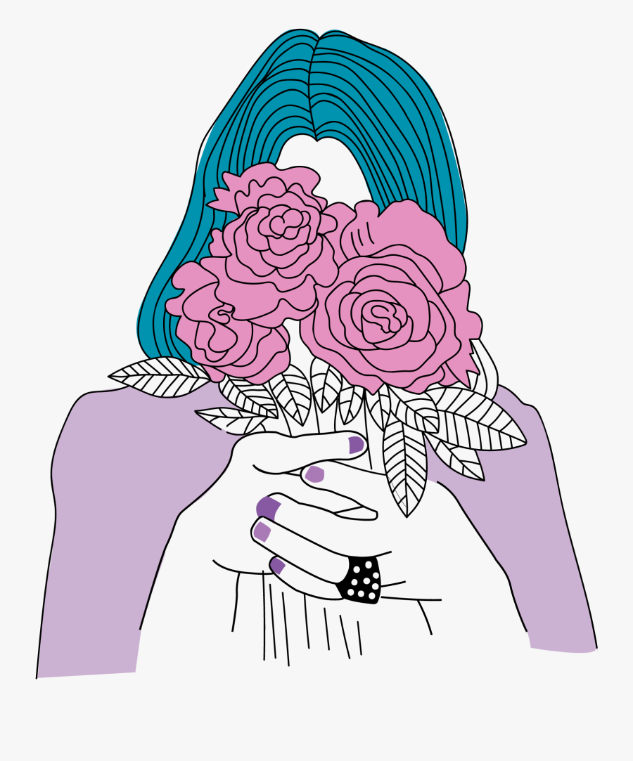 Tag For Girl - Pastel Tumblr Girl Art, Transparent Clipart