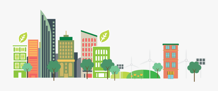 Cityscape Clipart Urban Population - Living In The City Clipart, Transparent Clipart