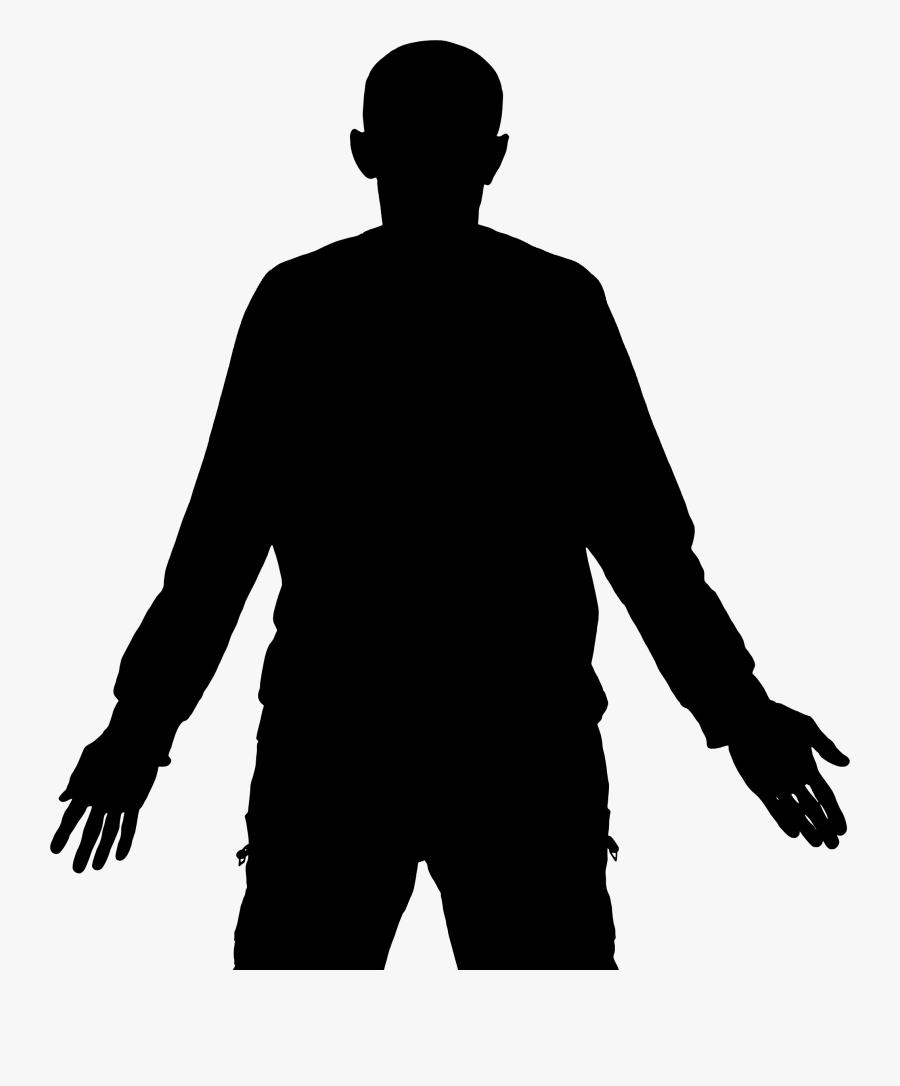Arms, Boy, Human, Male, Man, Silhouette - Man Arms Out Silhouette, Transparent Clipart
