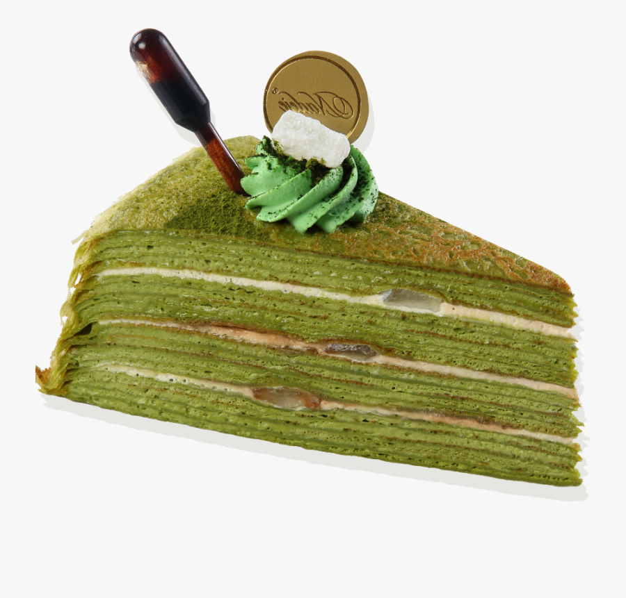 Matcha Cake Slice Png, Transparent Clipart