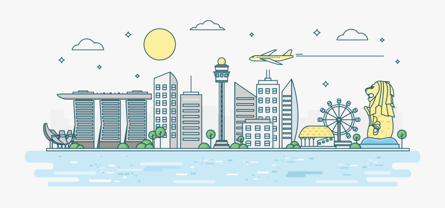 Cityscape Euclidean Skyline Vector Singapore Download - Free Singapore Skyline Vector, Transparent Clipart