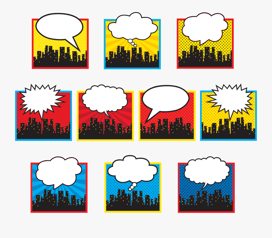 Superhero Cityscape Accents - Superhero Cityscape, Transparent Clipart