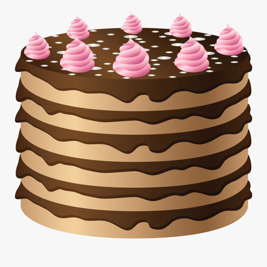 Chocolate Cake Clipart - Birthday Cake Set, Transparent Clipart