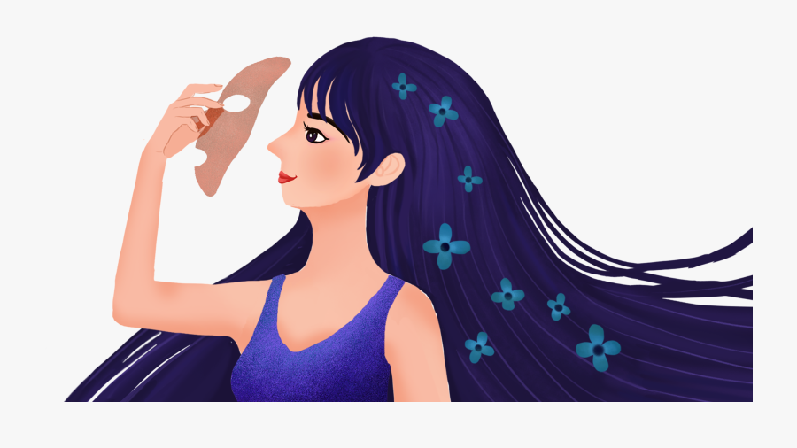 Hand Painted Beautiful Dreamy Girly Png And Psd - Girl, Transparent Clipart