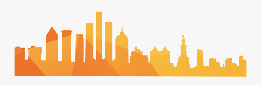 Transparent City Building Png - Orange Building Silhouette, Transparent Clipart