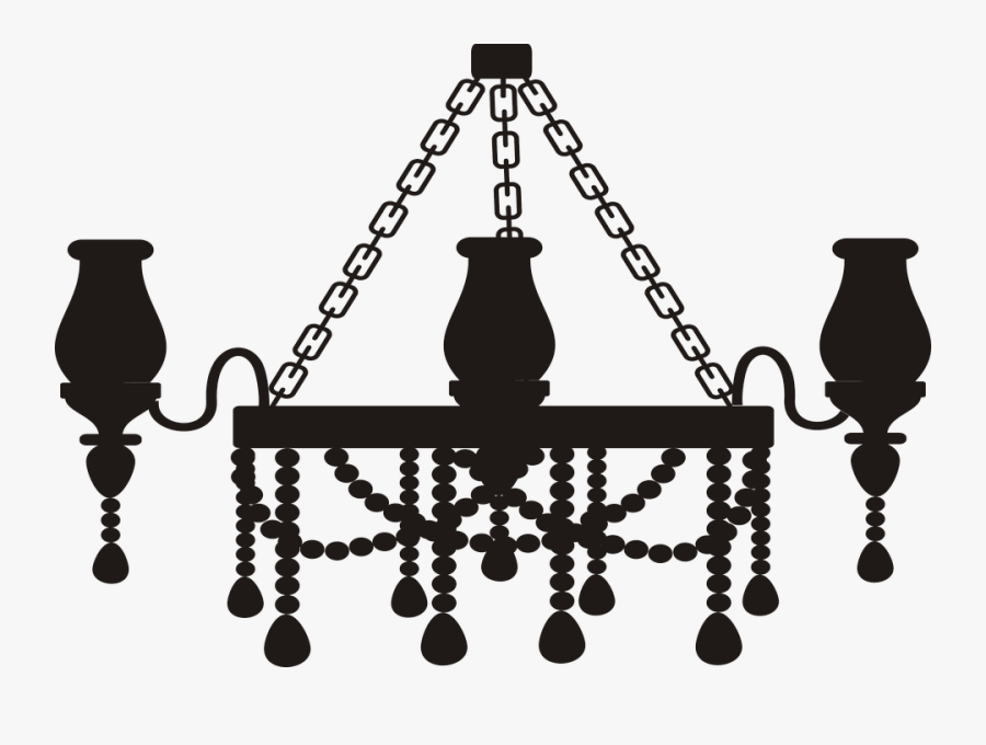 Clip Art Chandelier Openclipart Light Fixture Lighting - Chandelier Silhouette Png, Transparent Clipart