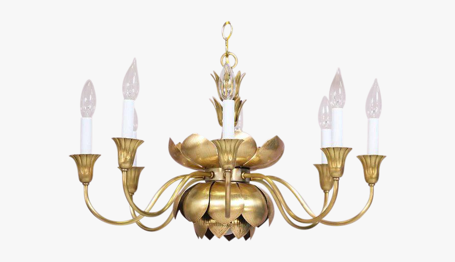 Clip Art Lotus Chandelier - Chandelier, Transparent Clipart