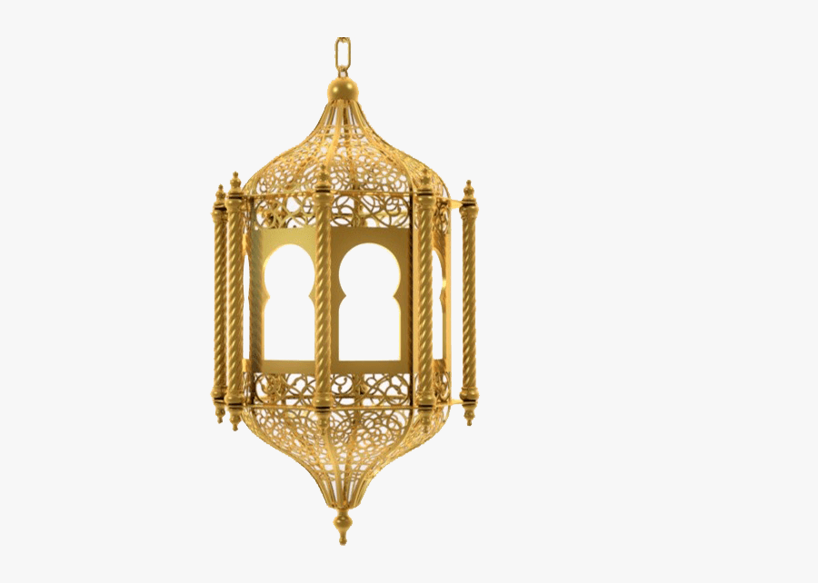 Chandelier - Eid Mubarak Golden Png, Transparent Clipart