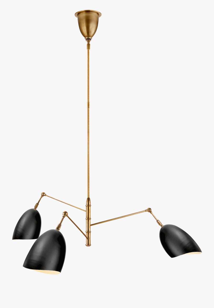 Sommerard Medium Triple Arm Chandelier In Hand Rubbed - Directional Hanging Lamp, Transparent Clipart