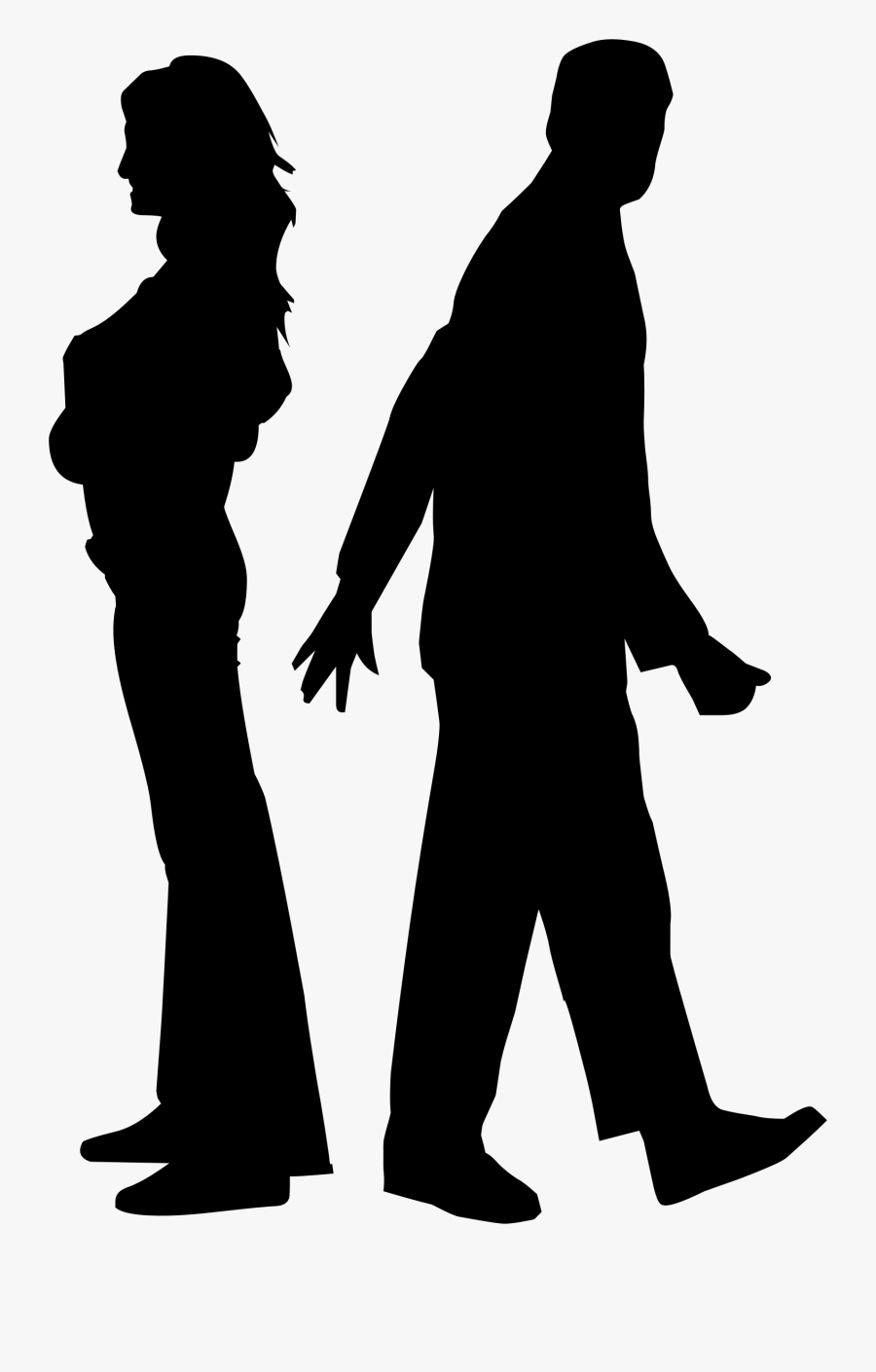 Couple Intimate Relationship Relationship Counseling - Man And Woman Arguing Silhouette, Transparent Clipart