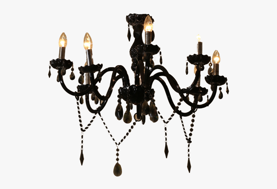 Silver Crystal Chandelier Black Crystal Chandelier - Chandelier, Transparent Clipart