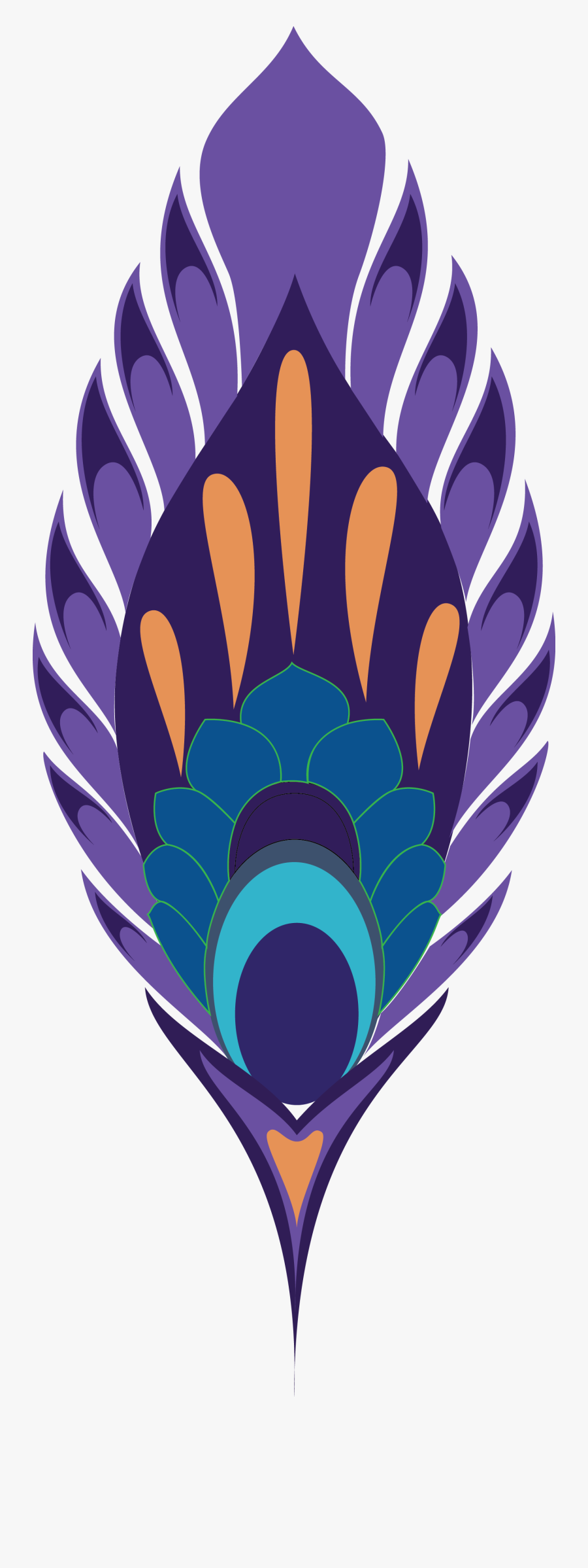 Peacock Design Vector Png, Transparent Clipart