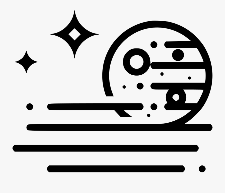 Foggy Stars Moon Svg - Icon, Transparent Clipart