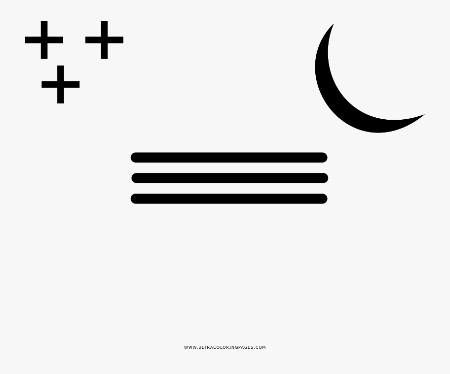 Night Frost And Fog Coloring Page - Crescent, Transparent Clipart