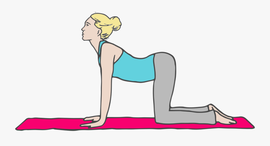 Cow Pose - Hands And Knees Pose, Transparent Clipart