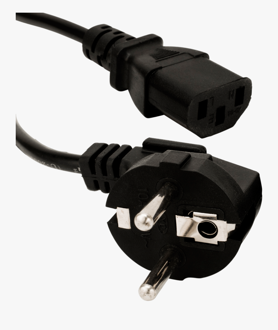 Eu Black Plug - Power Supply Plug Name, Transparent Clipart