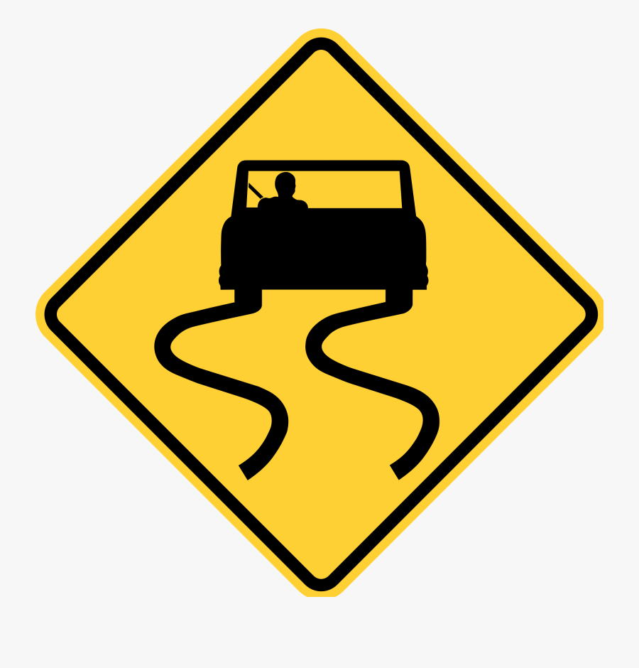 Slippery When Wet Street Sign Slippery When Wet Road