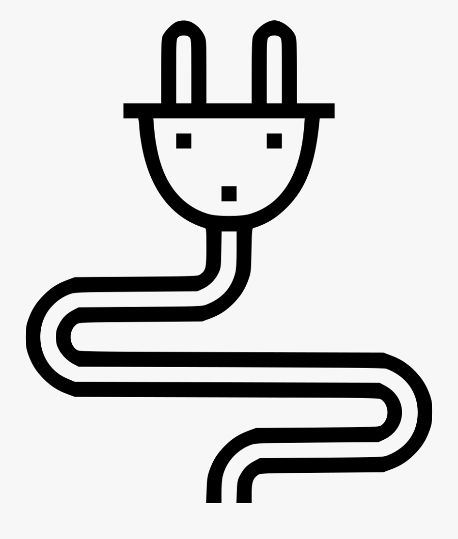 Power Plug Comments - Line Art, Transparent Clipart