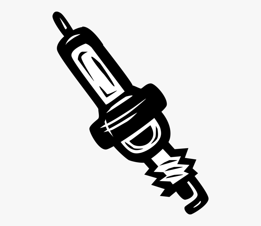 Vector Illustration Of Spark Plug Ignition System To - Zündkerze Clipart, Transparent Clipart