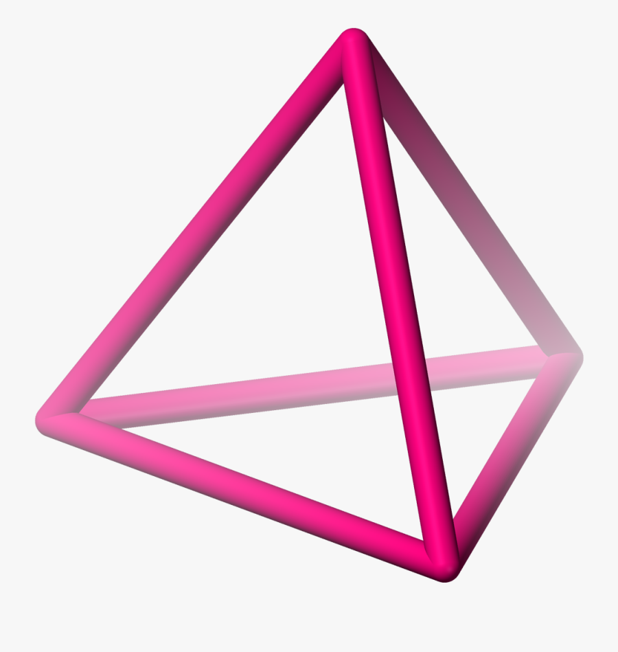 Triangular Clipart Triangular Clipart Pink Triangle - 3 Sided Triangle 3d, Transparent Clipart