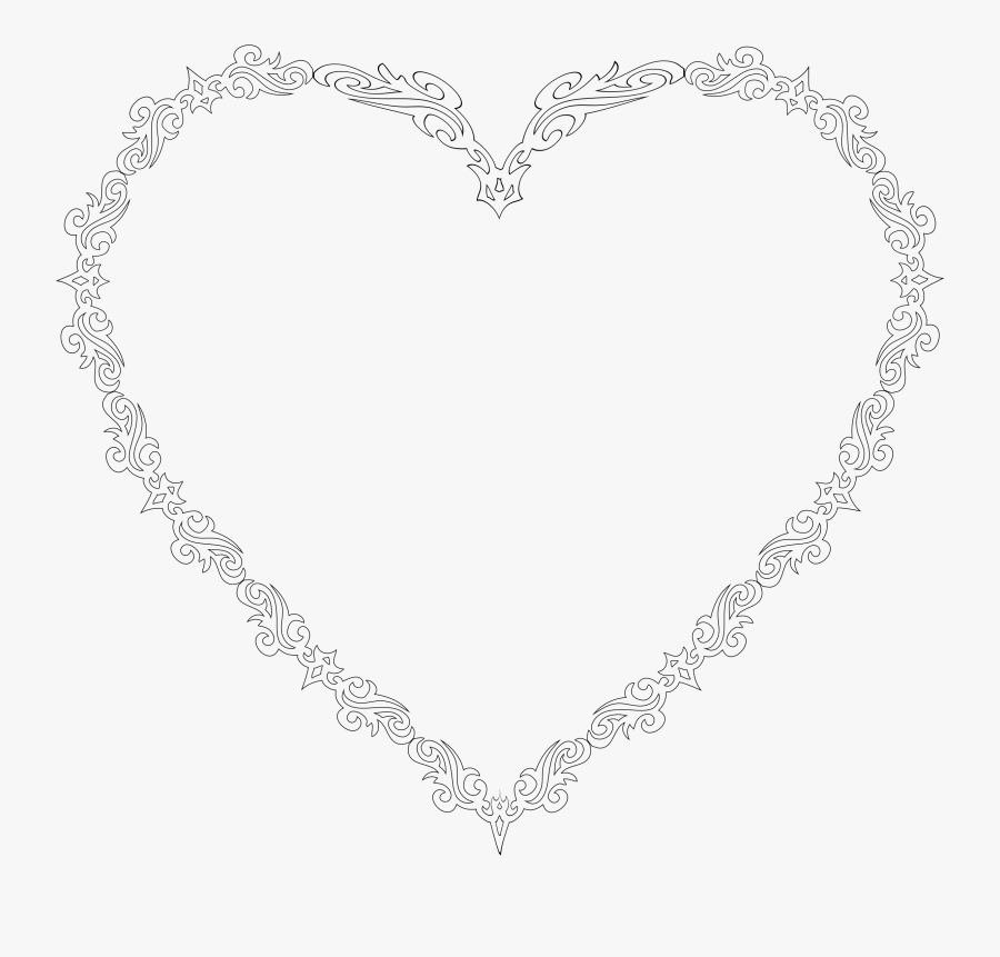 Free Line Heart Cliparts - Heart, Transparent Clipart
