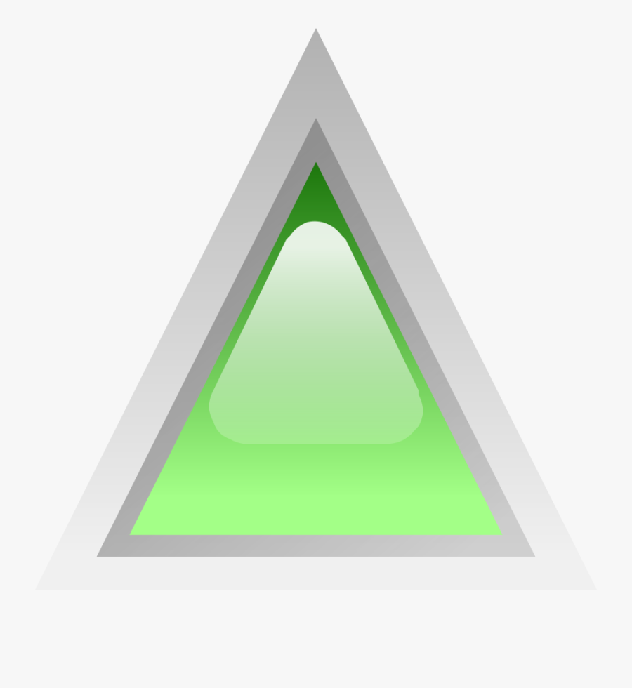 Led Triangular Green - Triangle, Transparent Clipart