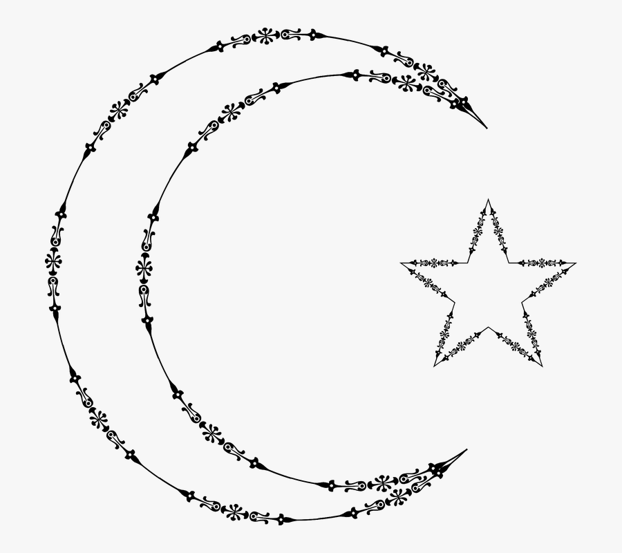 Decorative Line 12, Buy Clip Art - Moon And Star Border, Transparent Clipart