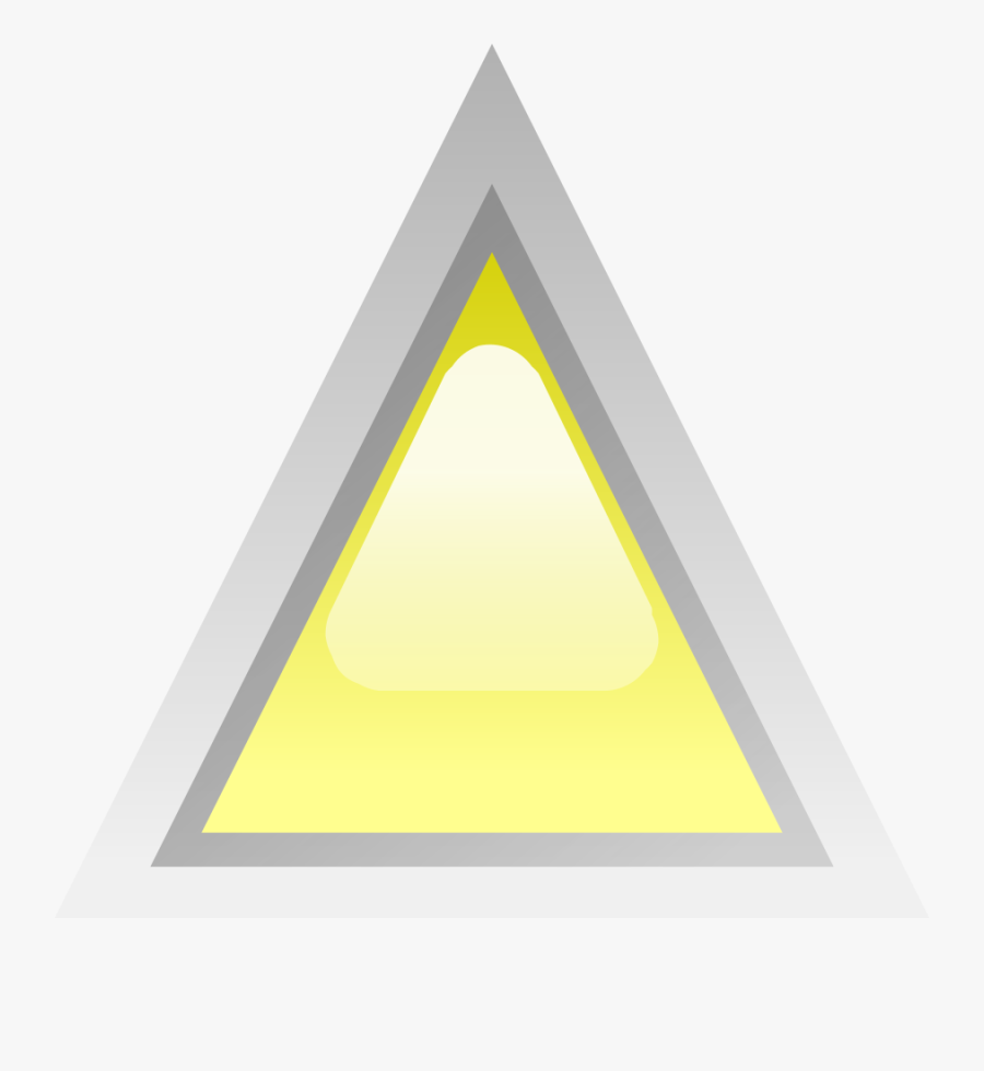 Led Triangular Yellow Svg Clip Arts - Clip Art, Transparent Clipart
