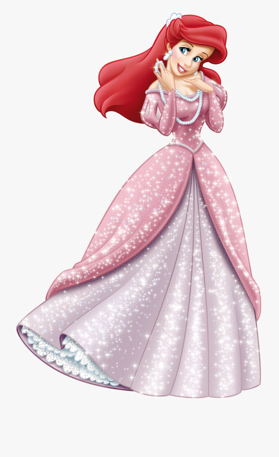 Little Ariel Cinderella Ursula Disney The Princess - Ariel La Sirenita Con Vestido, Transparent Clipart