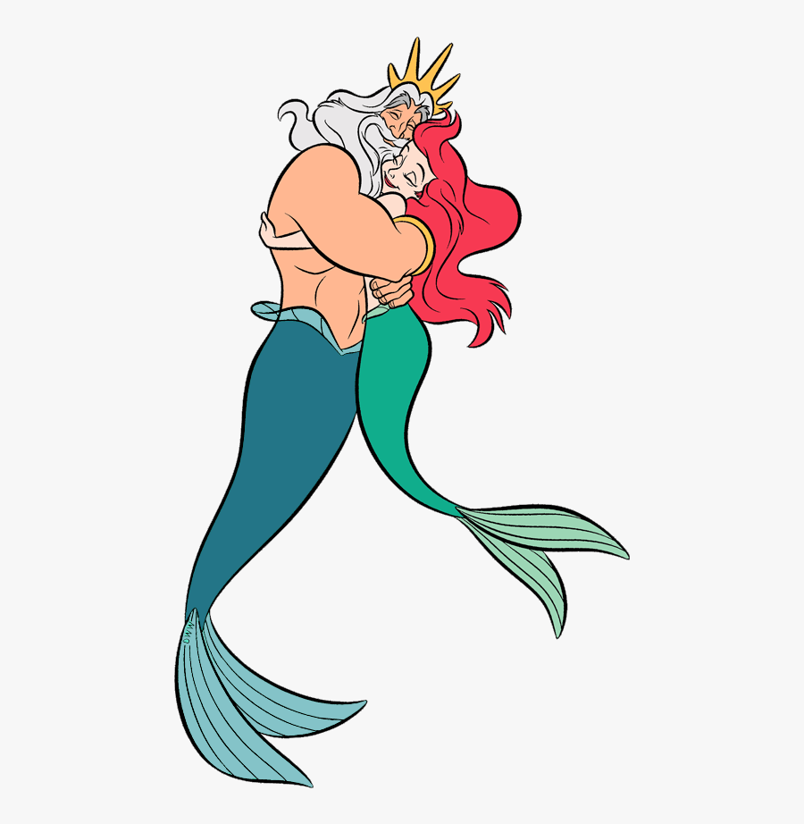 King Triton Clip Art Disney Clip Art Galore Eric Text - Ariel And Triton Art, Transparent Clipart