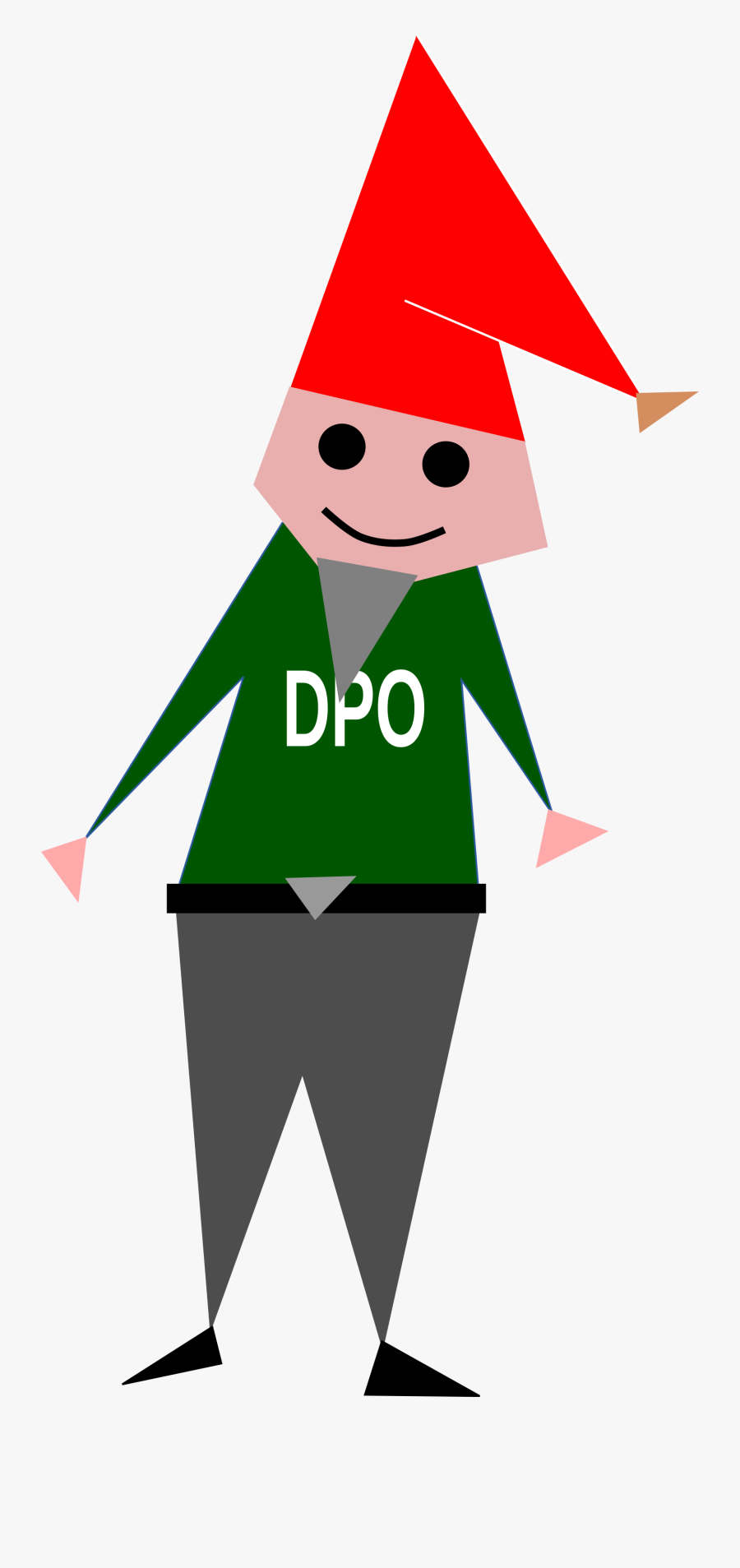 Triangular Christmas Elf - Cartoon, Transparent Clipart