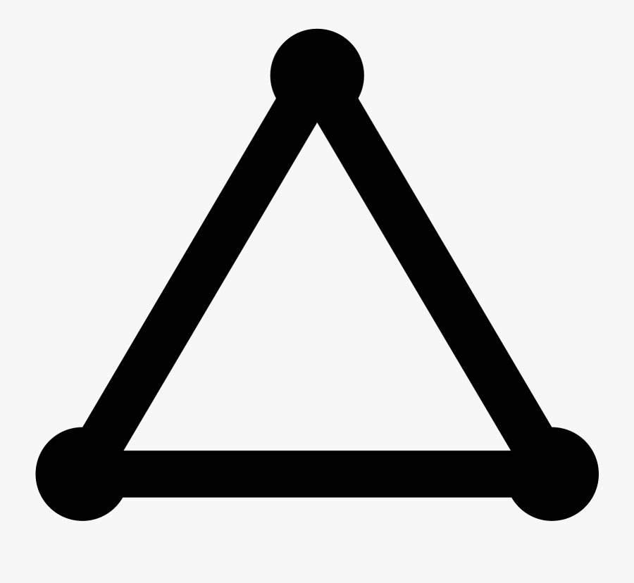 Triangle Icon, Transparent Clipart