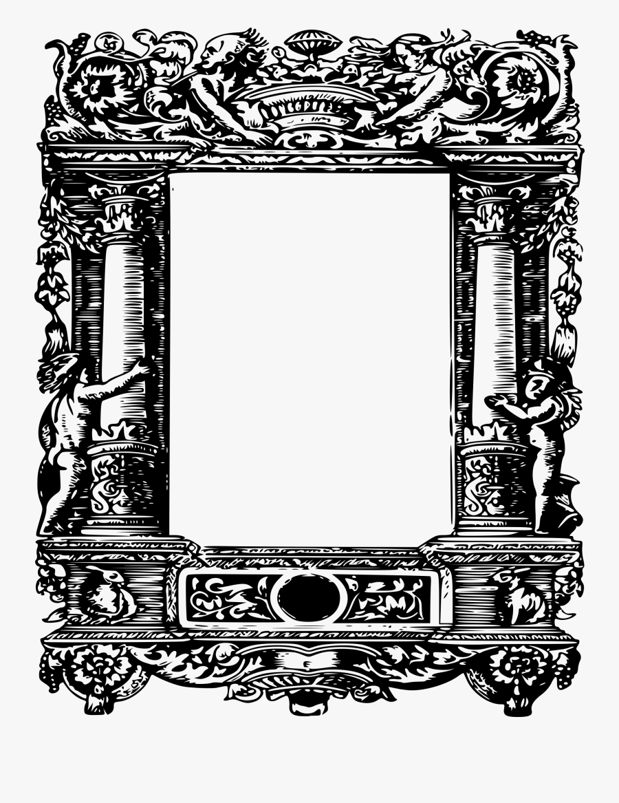 Picture Frame,visual Arts,monochrome Photography - Historical Photo Frames Png, Transparent Clipart