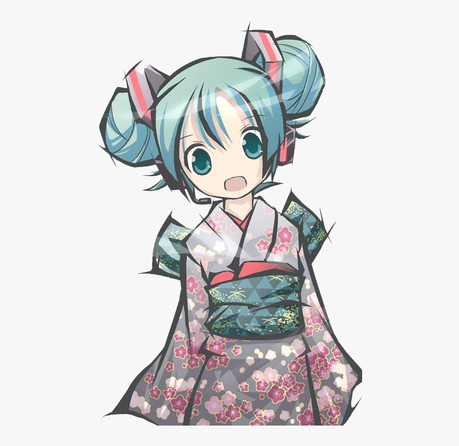 Yo Minna Calm Down, I"m Alive - Kawaii Miku Hatsune, Transparent Clipart