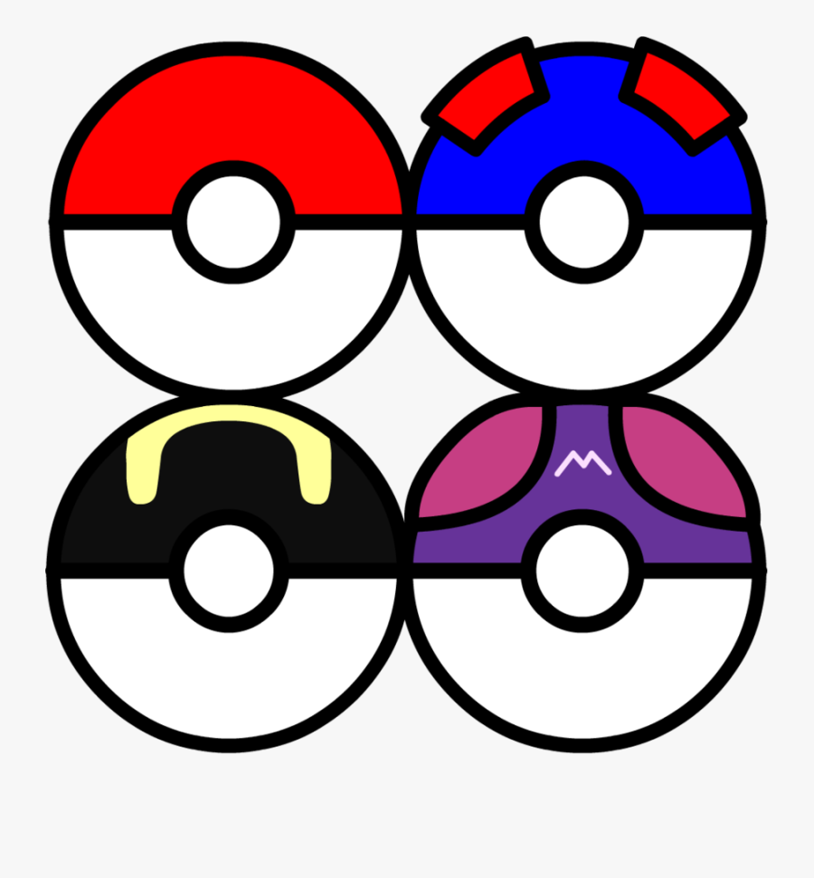 Vector Library Stock Pokeballs Of The St - Pokeball Types Gen 1, Transparent Clipart