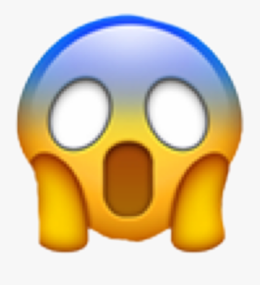 Emoji Screaming Emoticon Smiley Face - Transparent Background Gasp Emoji, Transparent Clipart