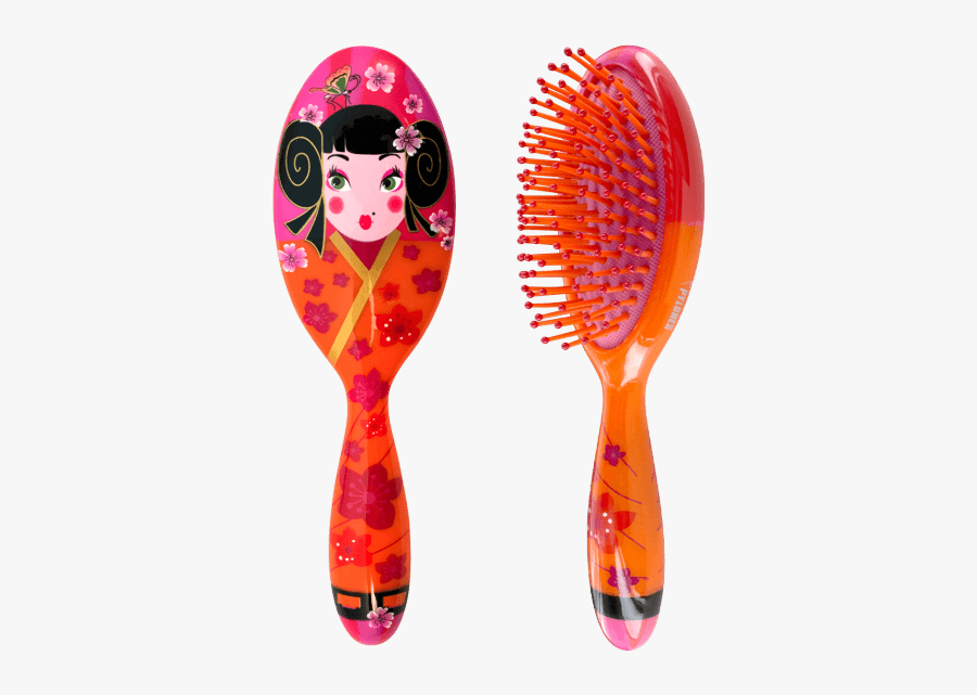 Small Hairbrush Kimono - Girl, Transparent Clipart